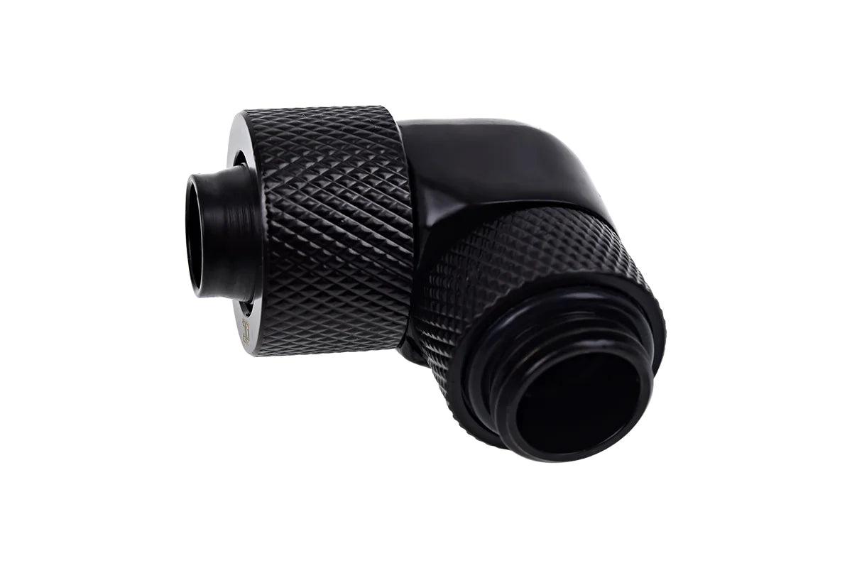 Alphacool Eiszapfen 13/10mm screw-on nozzle 90° rotatable G1/4 - Deep Black