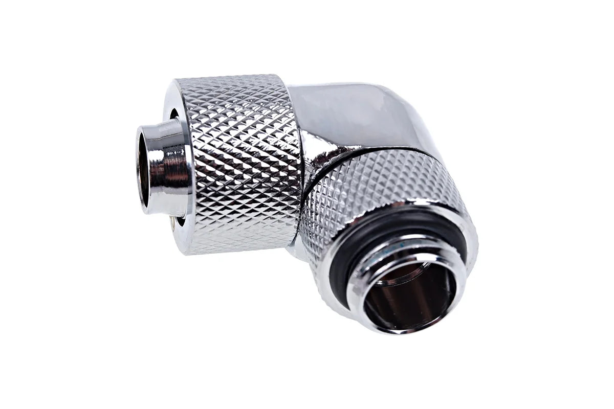 Alphacool Eiszapfen 13/10mm screw-on nozzle 90° rotatable G1/4 - Chrome