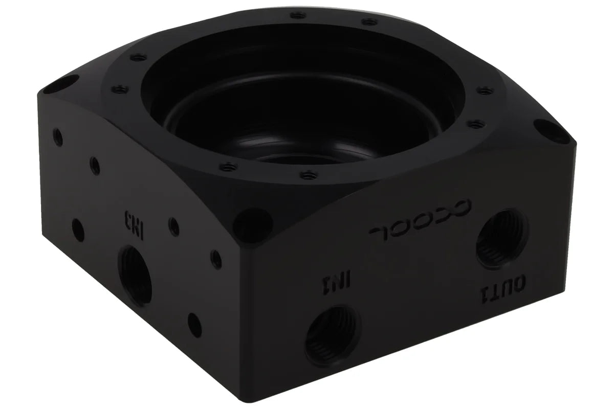 Alphacool Eisdecke D5 attachment - Black Acetal G1/4 - (VPP755/VPP655/TPP644/MCP655) V.3