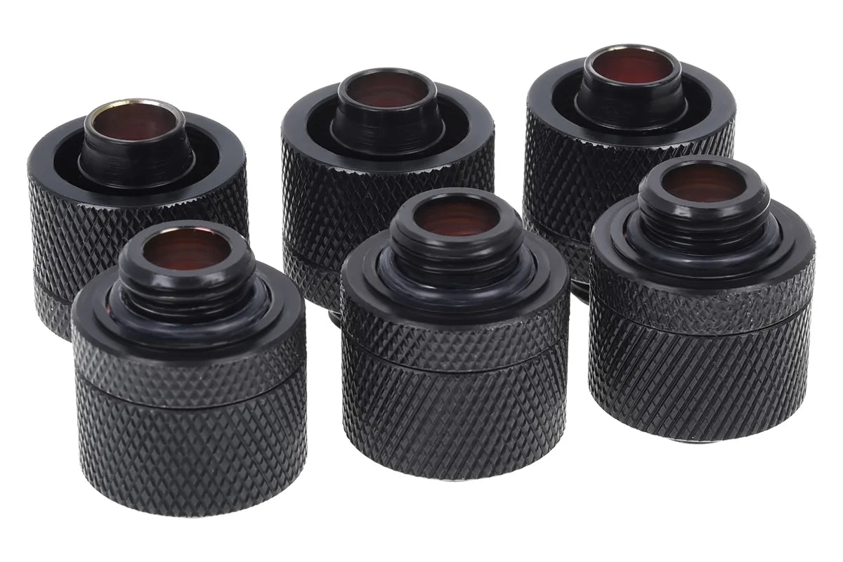 Alphacool HF 16/10 screw-on nozzle G1/4 - Deep Black Sixpack
