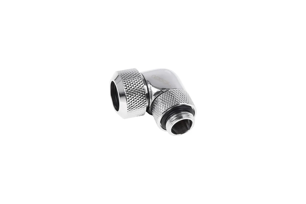 Alphacool Eiszapfen 13mm HardTube screw-on nozzle 90° rotatable G1/4 - Chrome