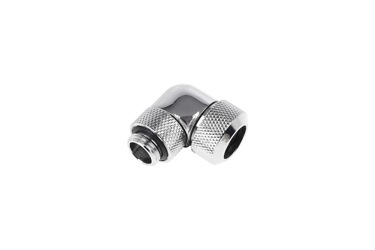Alphacool Eiszapfen 13mm HardTube screw-on nozzle 90° rotatable G1/4 - Chrome