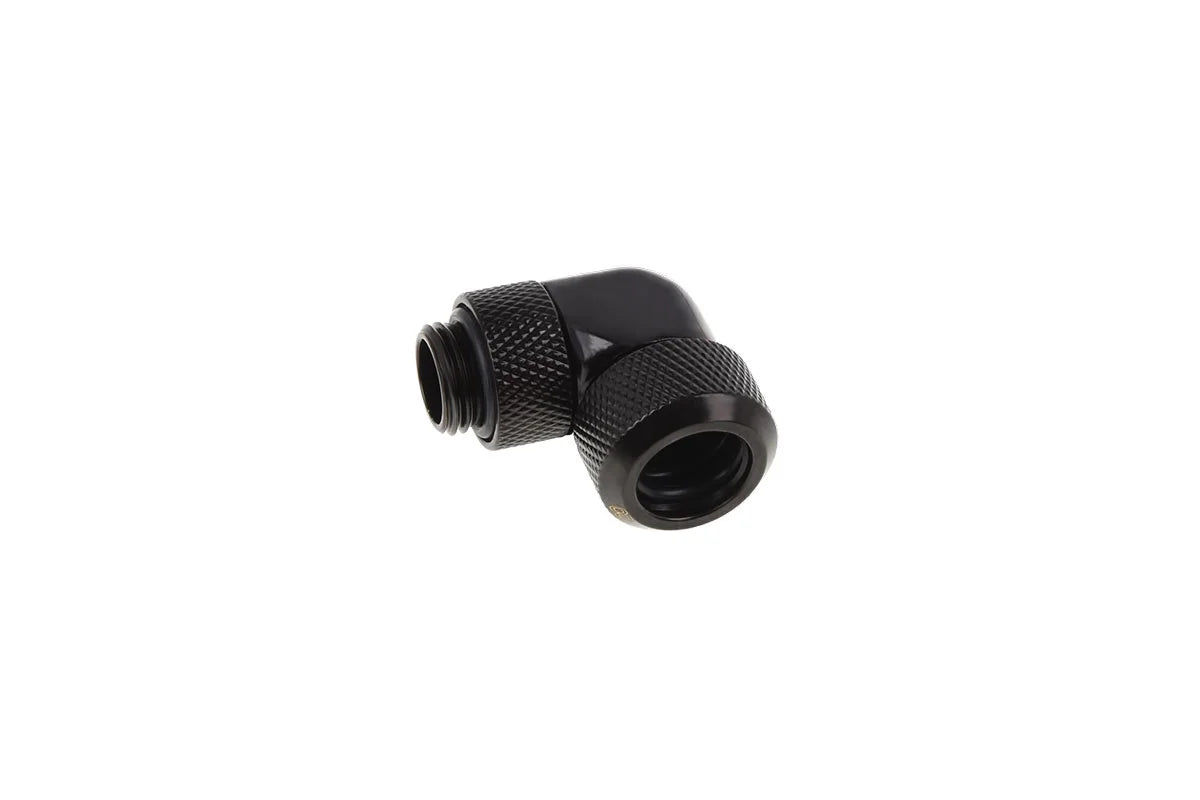 Alphacool Eiszapfen 13mm HardTube screw-on nozzle 90° rotatable G1/4 - Deep Black