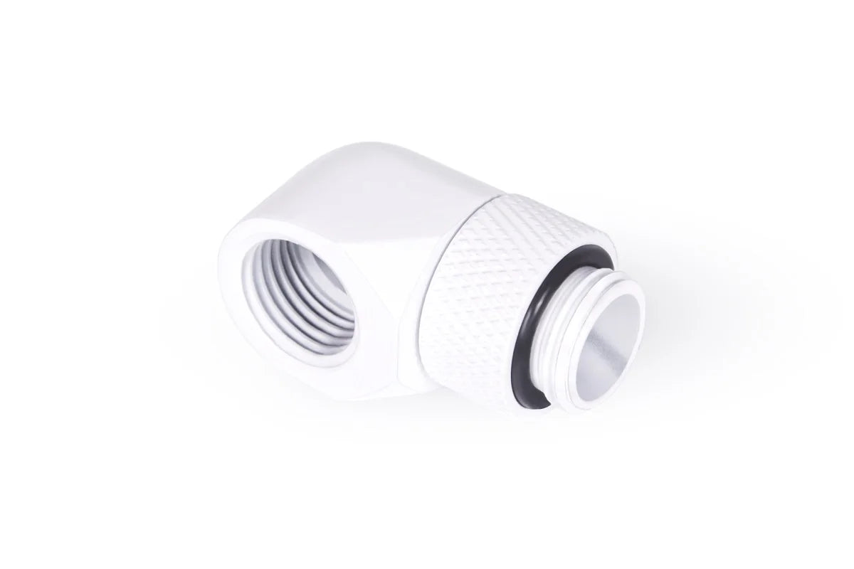 Alphacool Eiszapfen L-connector rotatable G1/4 outer thread to G1/4 inner thread - White