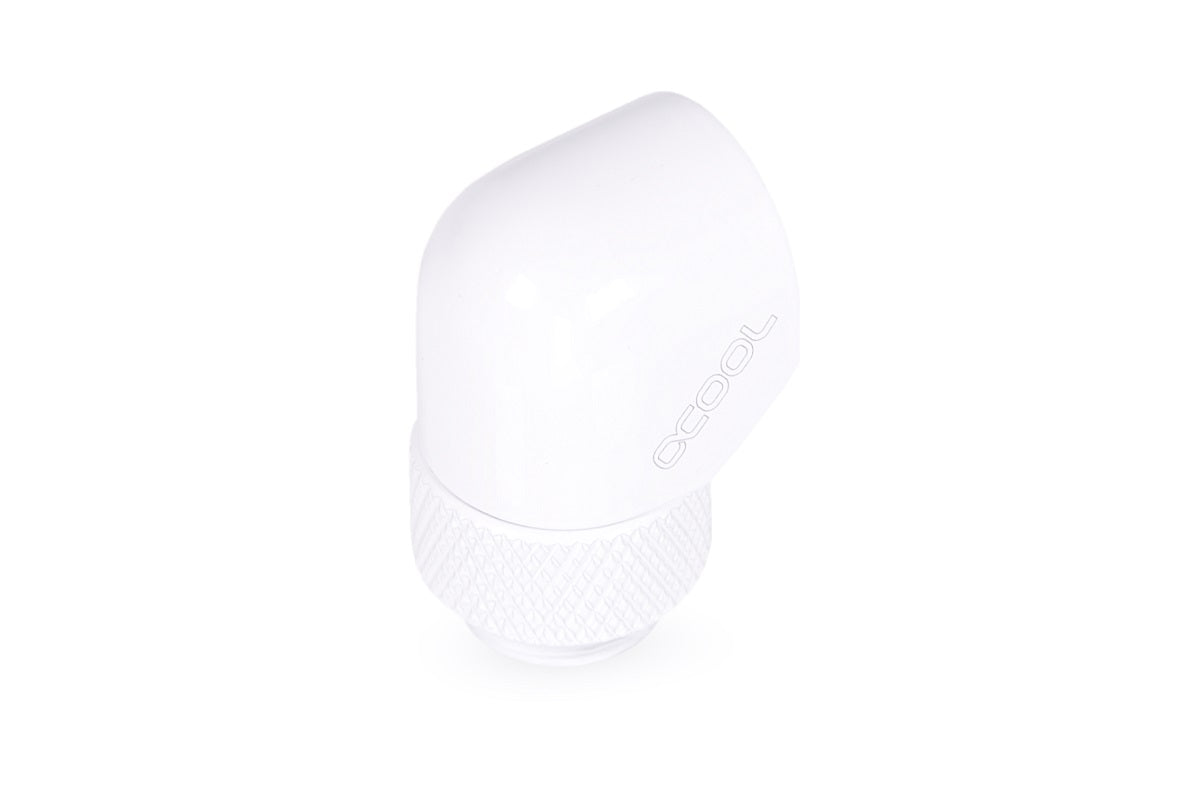 Alphacool Eiszapfen L-connector rotatable G1/4 outer thread to G1/4 inner thread - White