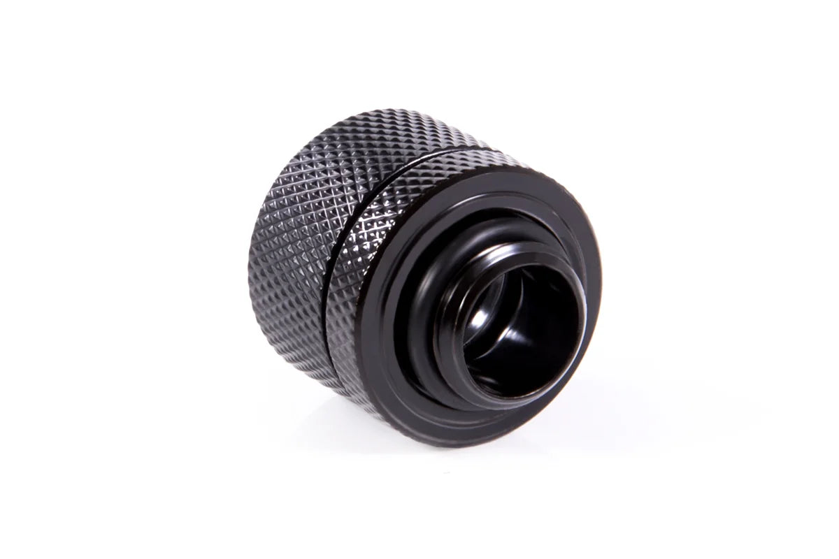 Alphacool Eiszapfen 14mm HardTube compression fitting G1/4 - knurled - deep black