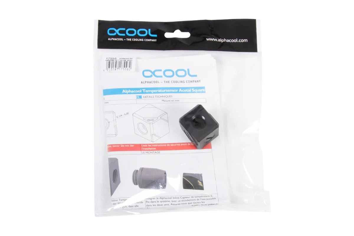 Alphacool Eiszapfen connection terminal 4-way G1/4 IG - Black Acetal