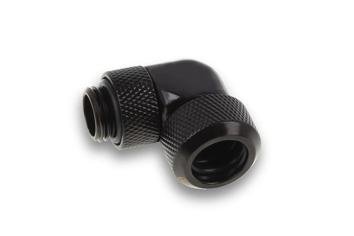 Alphacool Eiszapfen 13mm HardTube screw-on nozzle 90° rotatable G1/4 for acrylic/brass tubes - 4pcs