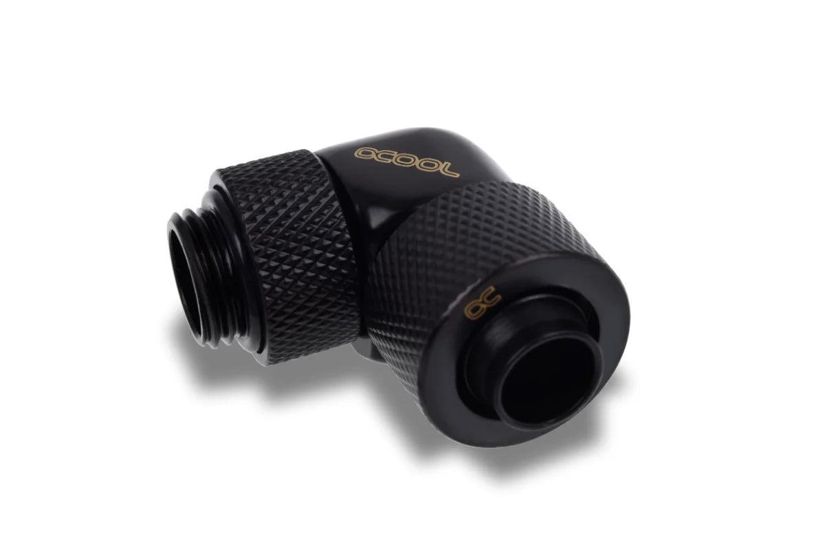 Alphacool Eiszapfen 13/10mm screw-on nozzle 90° rotatable G1/4 - 4pcs Set Deep Black
