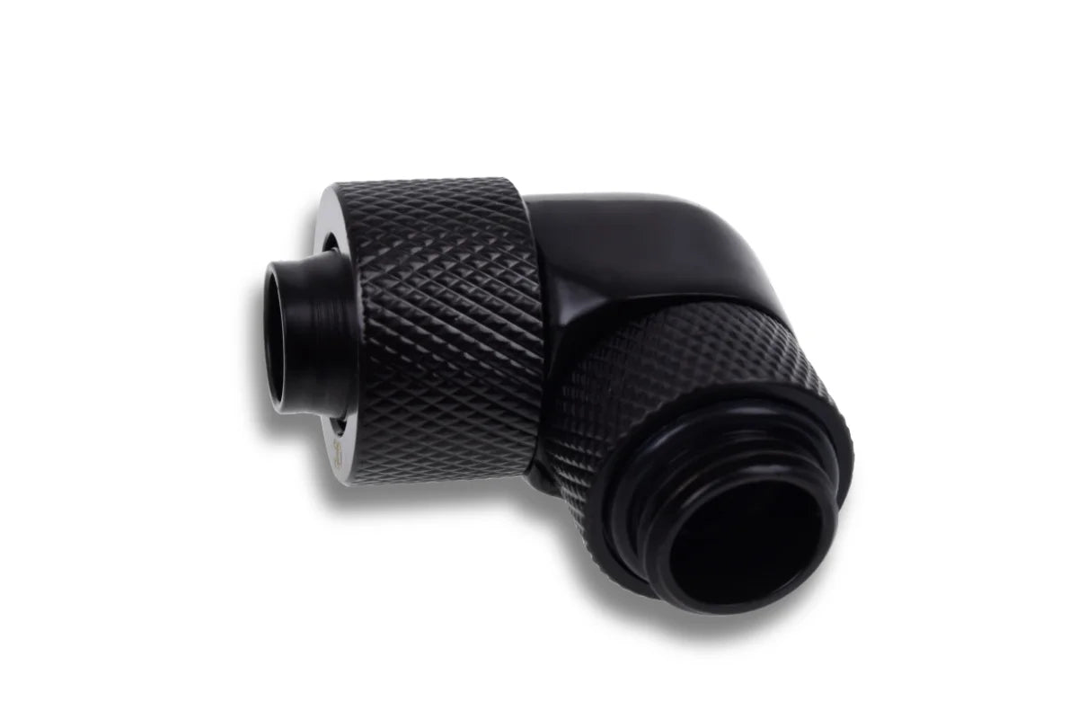 Alphacool Eiszapfen 13/10mm screw-on nozzle 90° rotatable G1/4 - 4pcs Set Deep Black