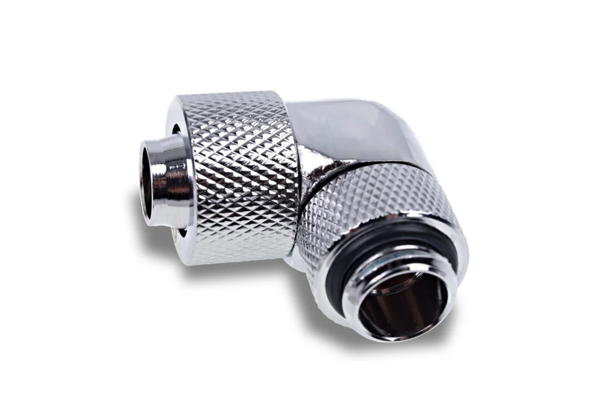 Alphacool Eiszapfen 13/10mm screw-on nozzle 90° rotatable G1/4 - 4pcs Set Chrome