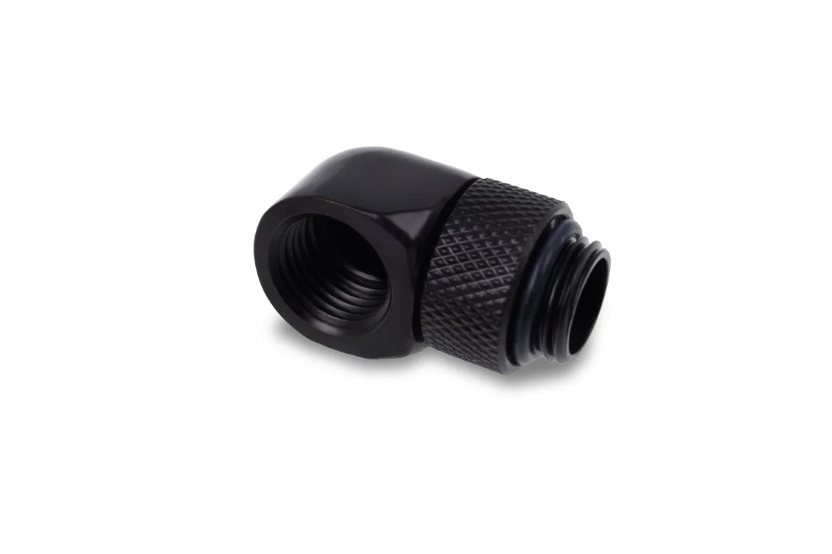 Alphacool Eiszapfen L-connector rotatable G1/4 AG to G1/4 IG - 4pcs Set Deep Black