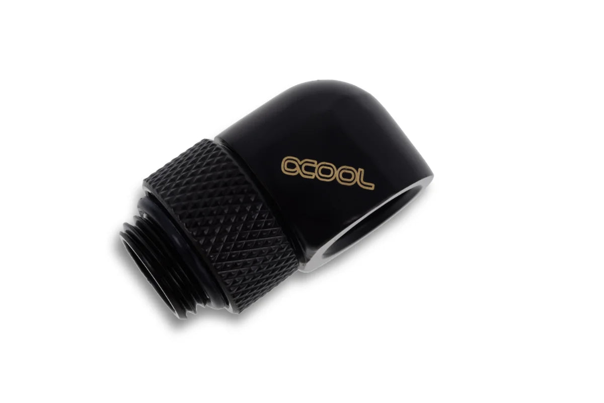Alphacool Eiszapfen L-connector rotatable G1/4 AG to G1/4 IG - 4pcs Set Deep Black