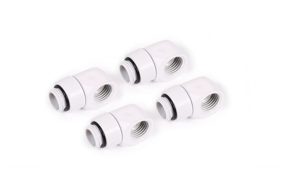 Alphacool Eiszapfen L-connector rotatable G1/4 AG to G1/4 IG - 4pcs Set White