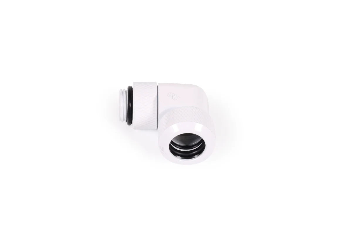 Alphacool Eiszapfen 16mm HardTube compression fitting 90° rotatable G1/4 - White