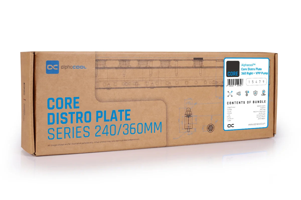 Alphacool Core Distro Plate 360 Right with VPP Apex Pump