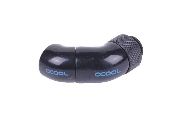 Alphacool HF angle adapter double 45° rotatable G1/4 AG to G1/4 IG - Deep Black