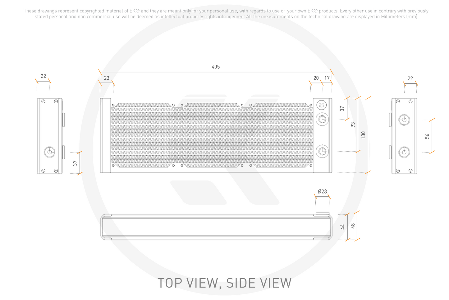 EKWB EK-Quantum Surface P360M - Black & Silver
