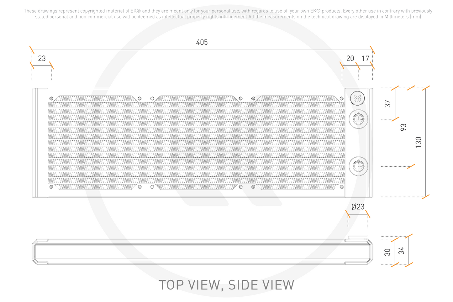 EKWB EK-Quantum Surface S360 - Black & Silver