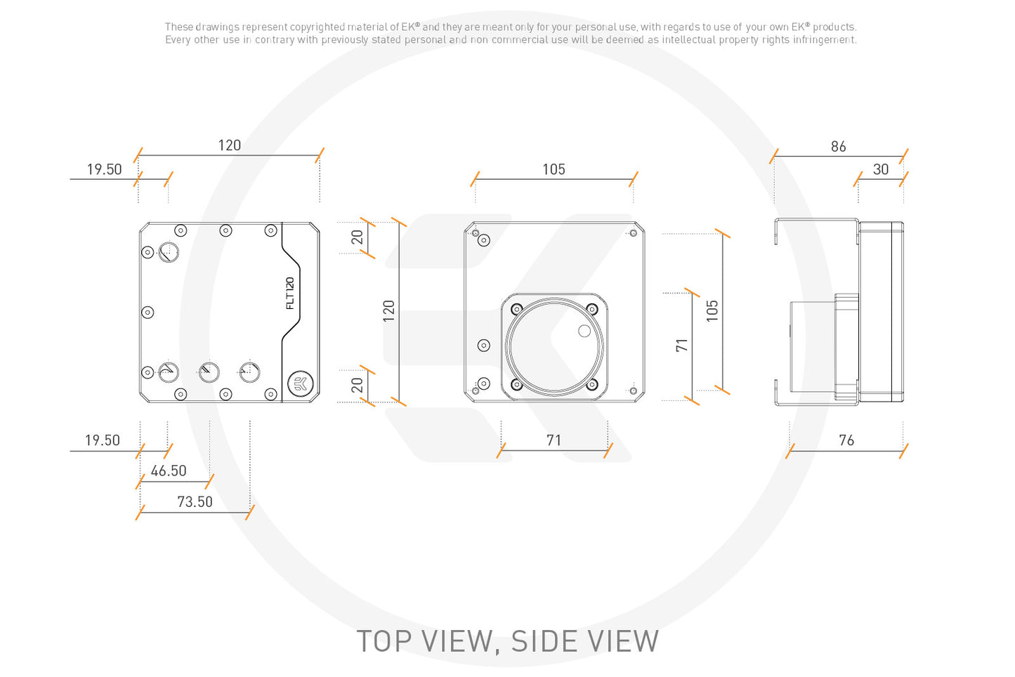 EKWB EK-Quantum Kinetic FLT 120 D5 PWM D-RGB - Plexi - Canada Watercool