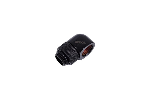 Alphacool HF L-connector G14 outer thread rotatable to G14 inner thread - Deep Black