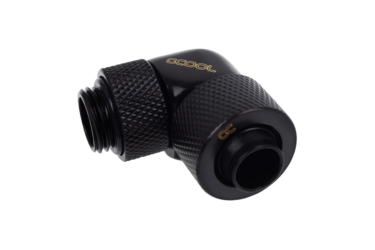 Alphacool Eiszapfen 13/10mm screw-on nozzle 90° rotatable G1/4 - Deep Black