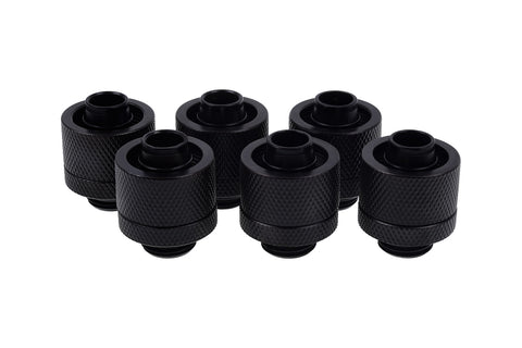 Alphacool Eiszapfen 16/10mm compression fitting G1/4 - Deep Black Six pack