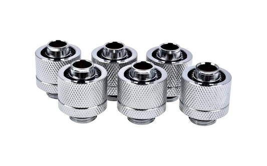 Alphacool Eiszapfen 16/10mm screw-on nozzle G1/4 - Chrome Sixpack
