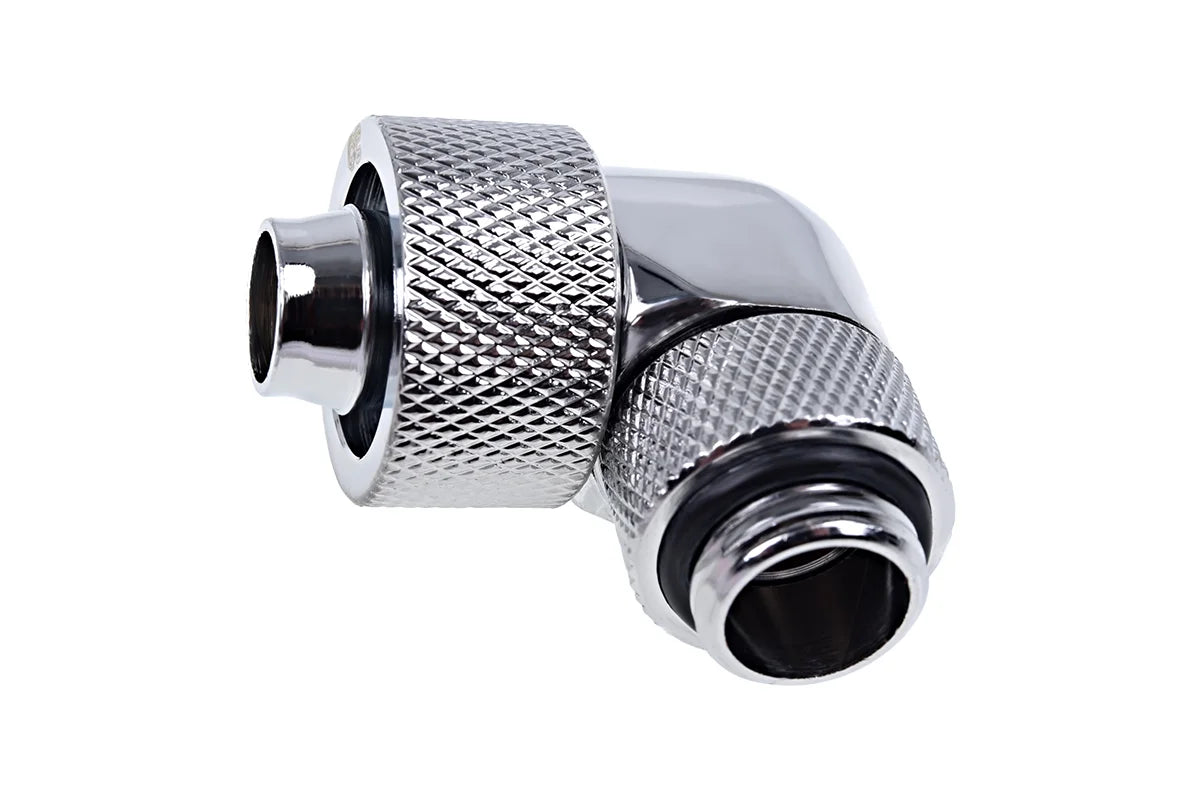 Alphacool Eiszapfen 16/10mm screw-on nozzle 90° rotatable G1/4 - Chrome