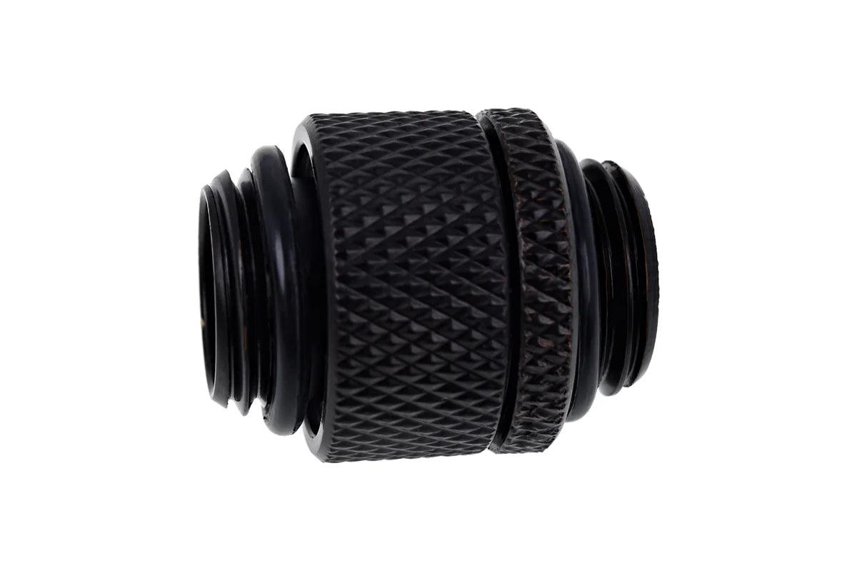 Alphacool Eiszapfen double nipple rotatable G1/4 AG to G1/4 AG - Deep Black