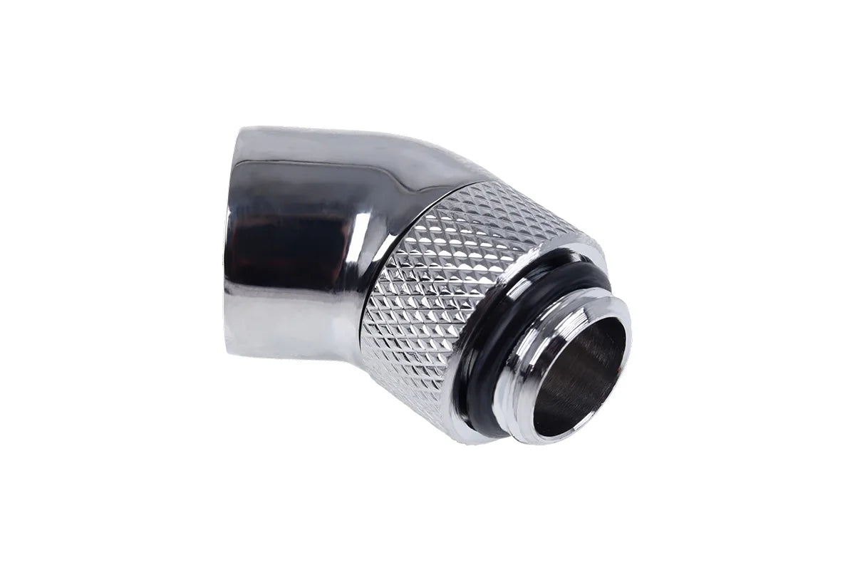 Alphacool Eiszapfen angle adapter 45° rotatable G1/4 AG to G1/4 IG - Chrome