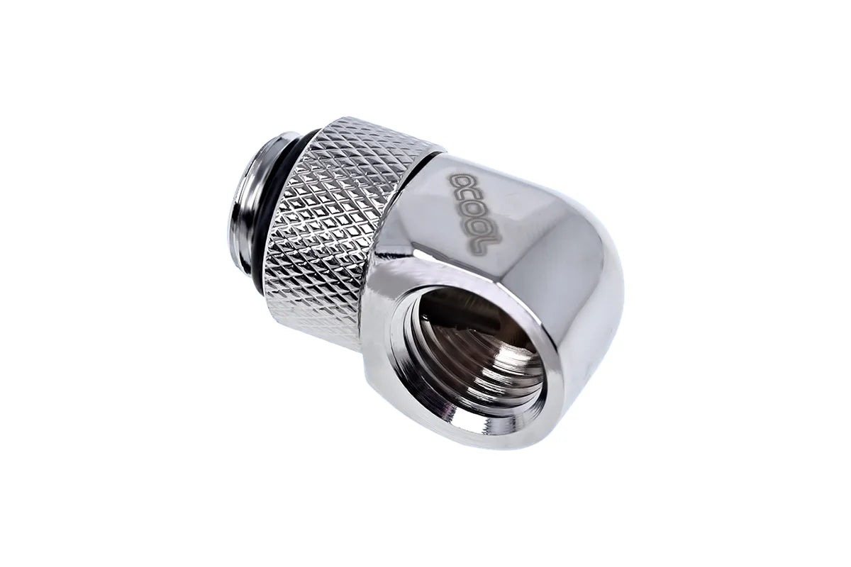 Alphacool Eiszapfen L-connector rotatable G1/4 AG to G1/4 IG - Chrome