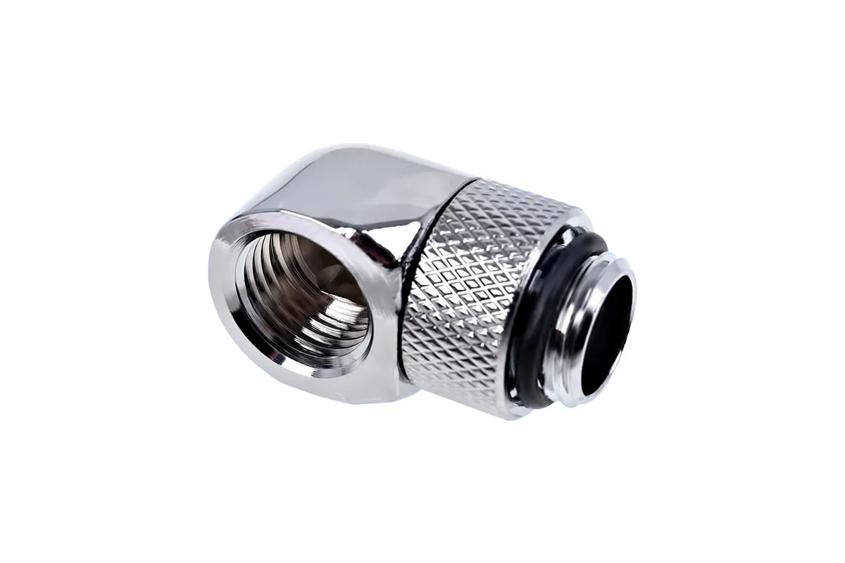 Alphacool Eiszapfen L-connector rotatable G1/4 AG to G1/4 IG - Chrome