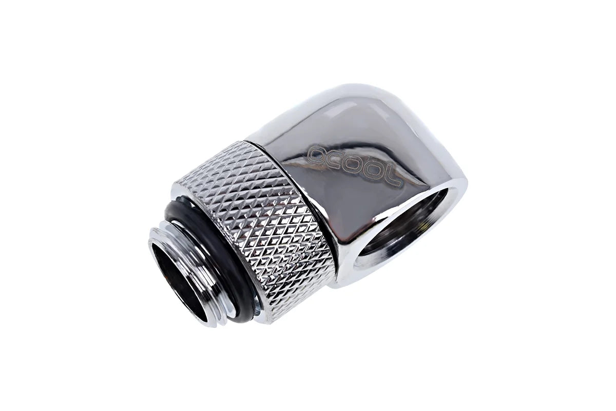 Alphacool Eiszapfen L-connector rotatable G1/4 AG to G1/4 IG - Chrome