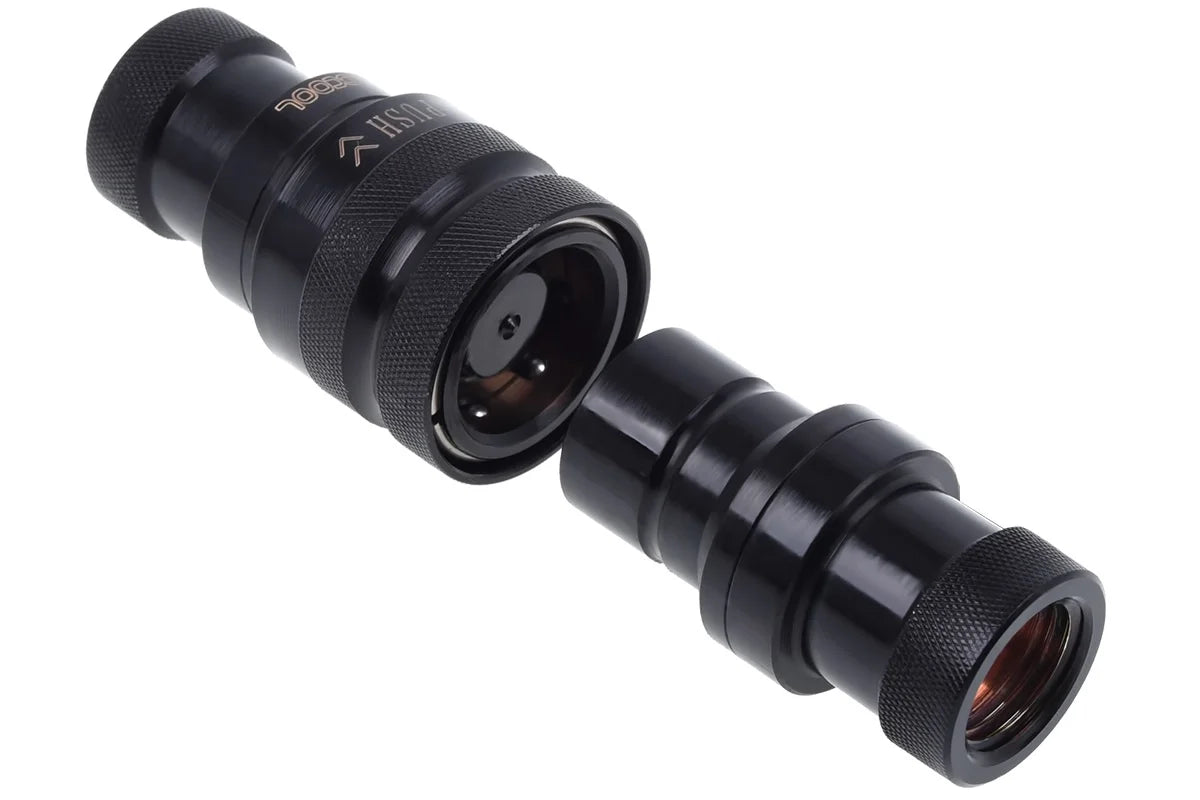 Alphacool Eiszapfen quick release connector kit G14 inner thread - Deep Black