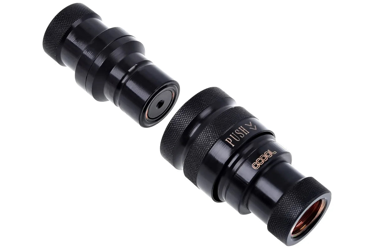 Alphacool Eiszapfen quick release connector kit G14 inner thread - Deep Black