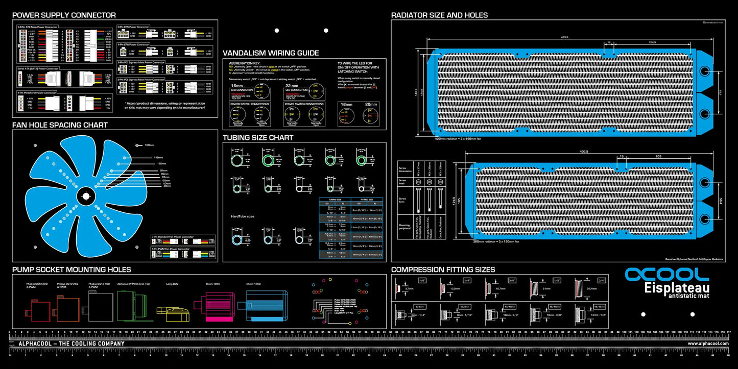 Alphacool Eisplateau anti-static work and assembly mat 120x60cm