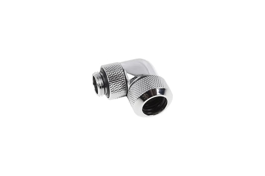 Alphacool Eiszapfen 13mm HardTube screw-on nozzle 90° rotatable G1/4 - Chrome