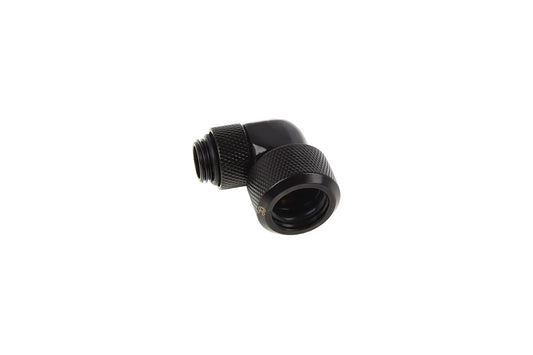 Alphacool Eiszapfen 16mm HardTube screw-on nozzle 90° rotatable G1/4 - Deep Black