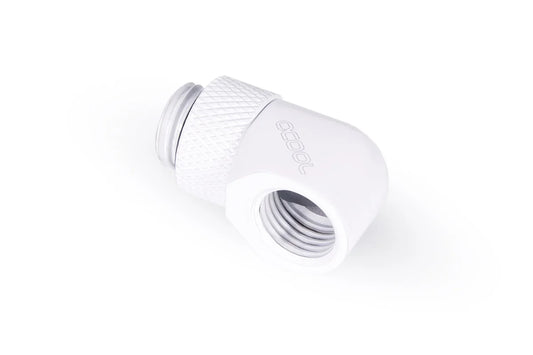 Alphacool Eiszapfen L-connector rotatable G1/4 outer thread to G1/4 inner thread - White