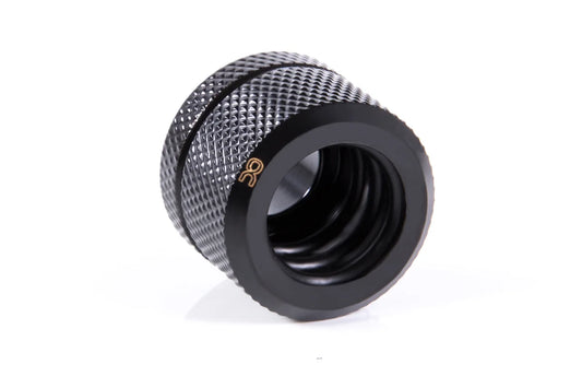 Alphacool Eiszapfen 14mm HardTube compression fitting G1/4 - knurled - deep black