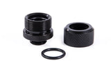 Alphacool Eiszapfen 14mm HardTube compression fitting G14 - knurled - deep black sixpack