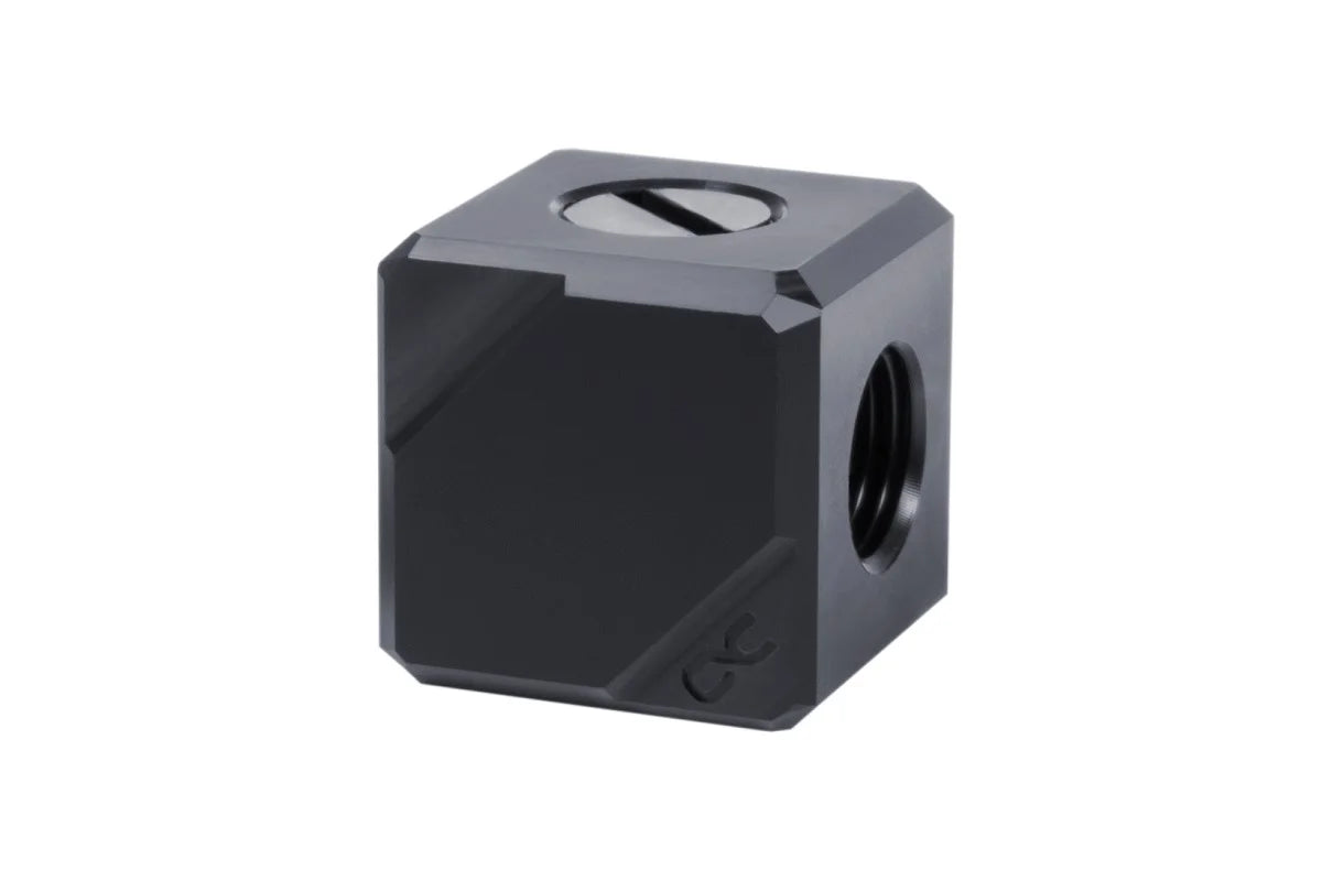 Alphacool Eiszapfen connection terminal 4-way G1/4 IG - Black Acetal