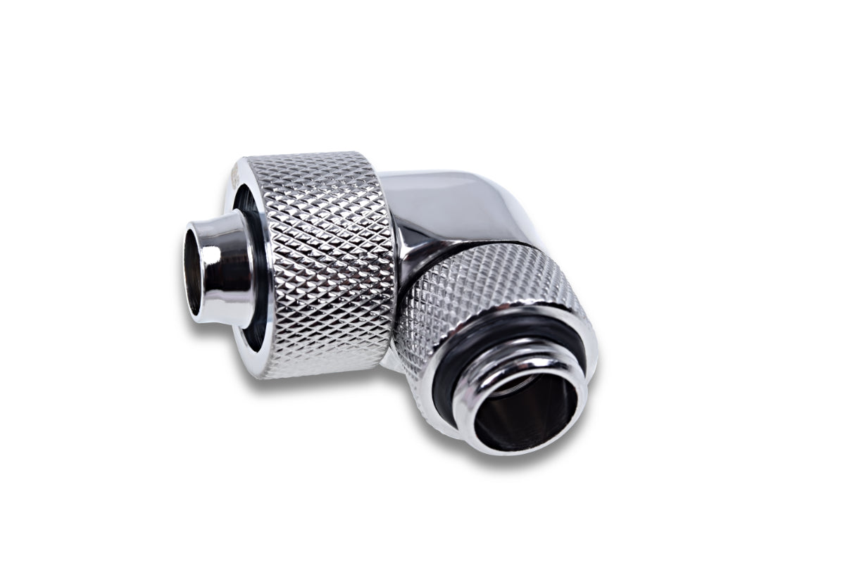 Alphacool Eiszapfen 16/10mm screw-on nozzle 90° rotatable G1/4 - 4pcs Set Chrome