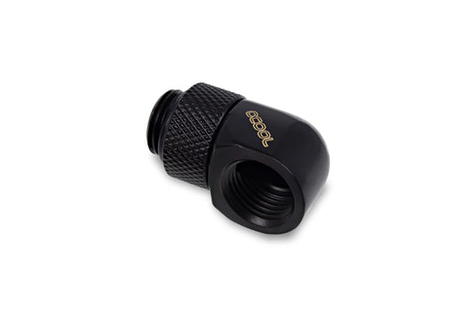 Alphacool Eiszapfen L-connector rotatable G1/4 AG to G1/4 IG - 4pcs Set Deep Black