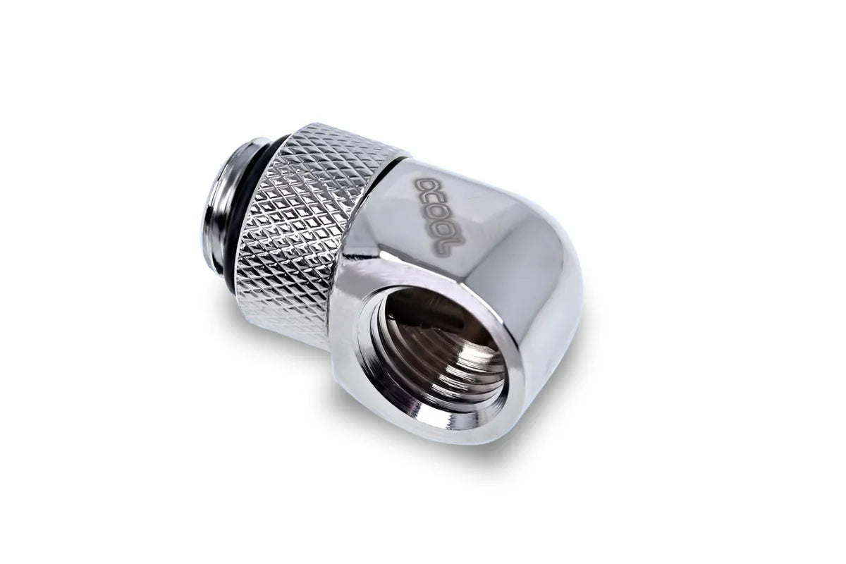 Alphacool Eiszapfen L-connector rotatable G1/4 AG to G1/4 IG - 4pcs Set Chrome