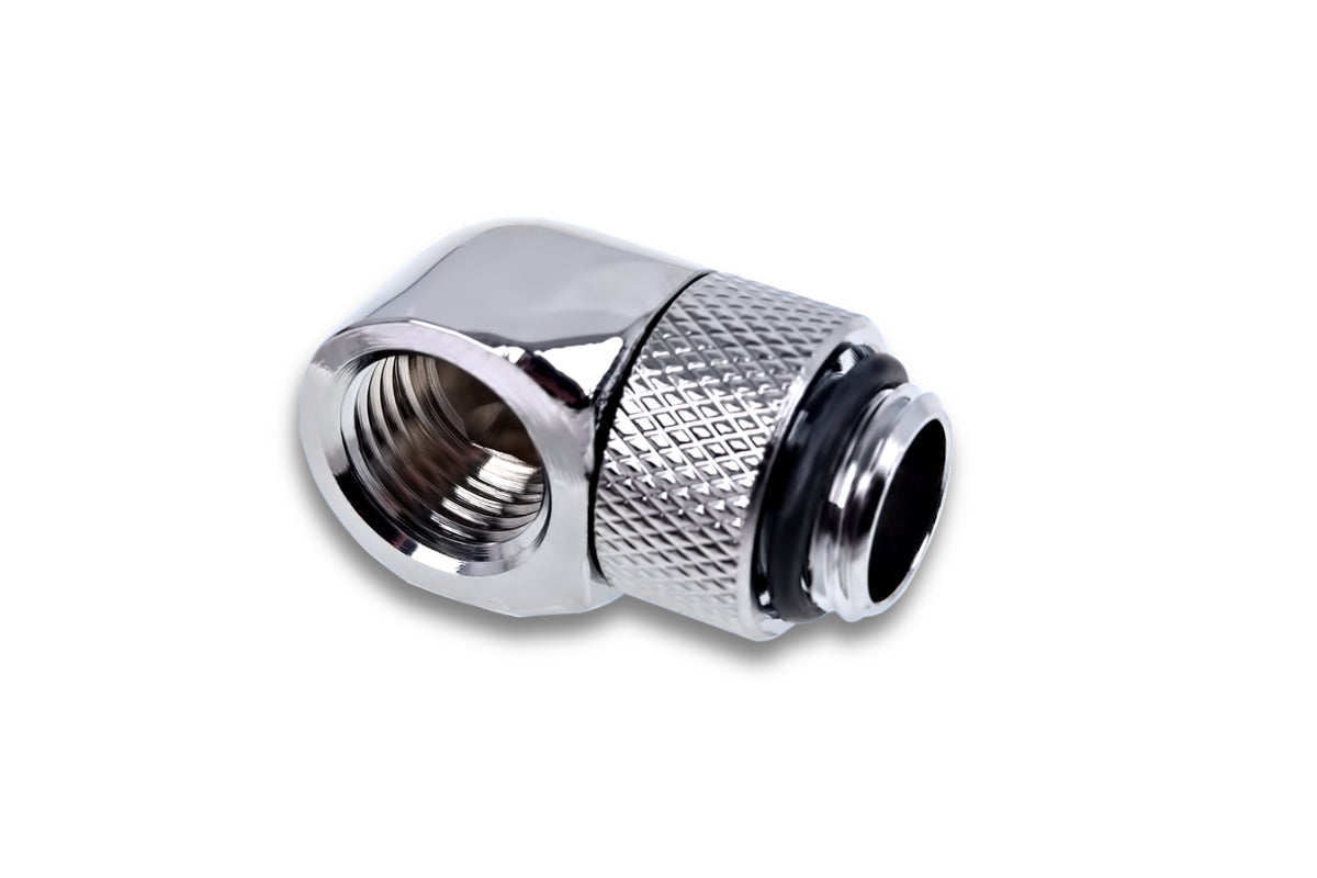 Alphacool Eiszapfen L-connector rotatable G1/4 AG to G1/4 IG - 4pcs Set Chrome