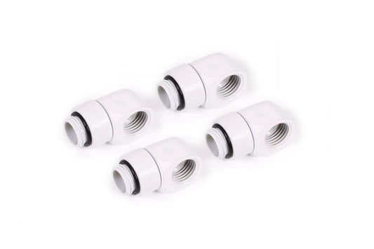 Alphacool Eiszapfen L-connector rotatable G1/4 AG to G1/4 IG - 4pcs Set White