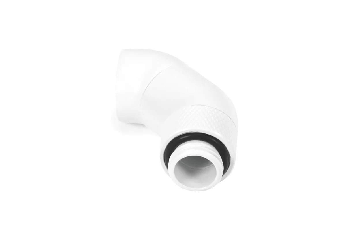 Alphacool Eiszapfen angle adapter double 45° rotatable G1/4 AG to G1/4 IG - White