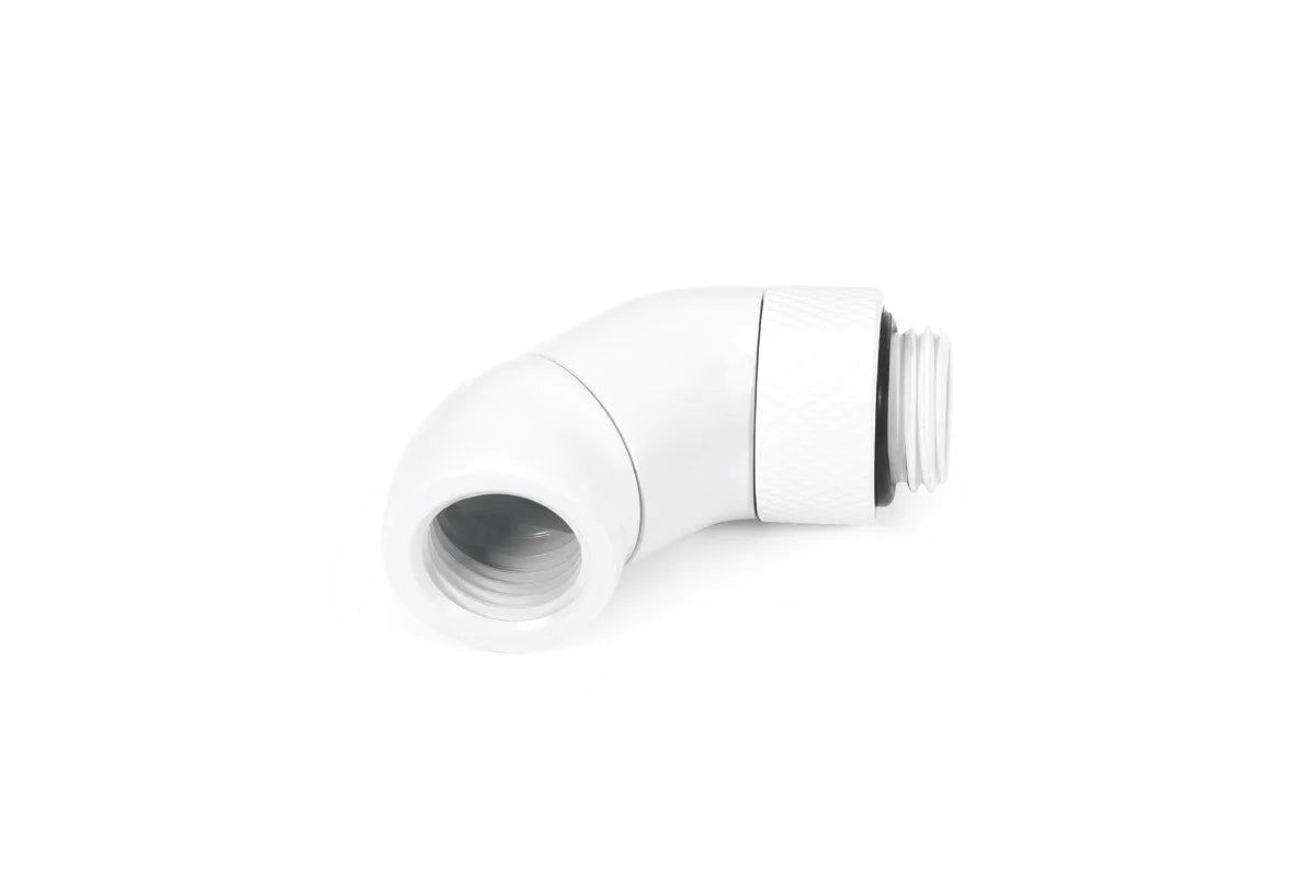 Alphacool Eiszapfen angle adapter double 45° rotatable G1/4 AG to G1/4 IG - White